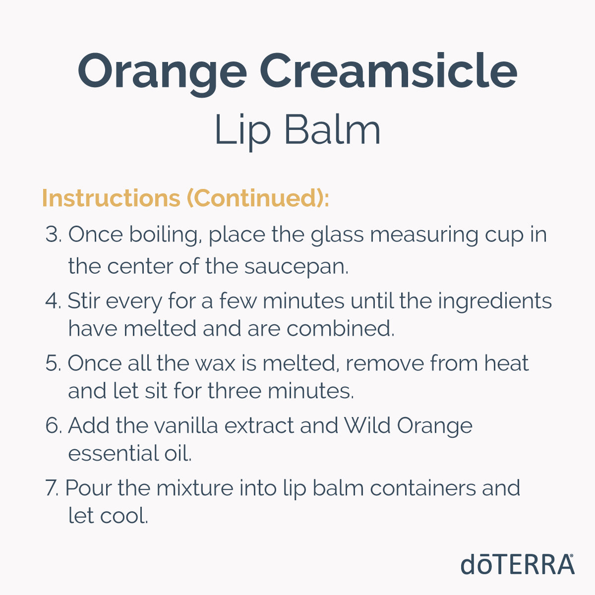 doTERRA wild orange vadnarancs ajakbalzsam recept