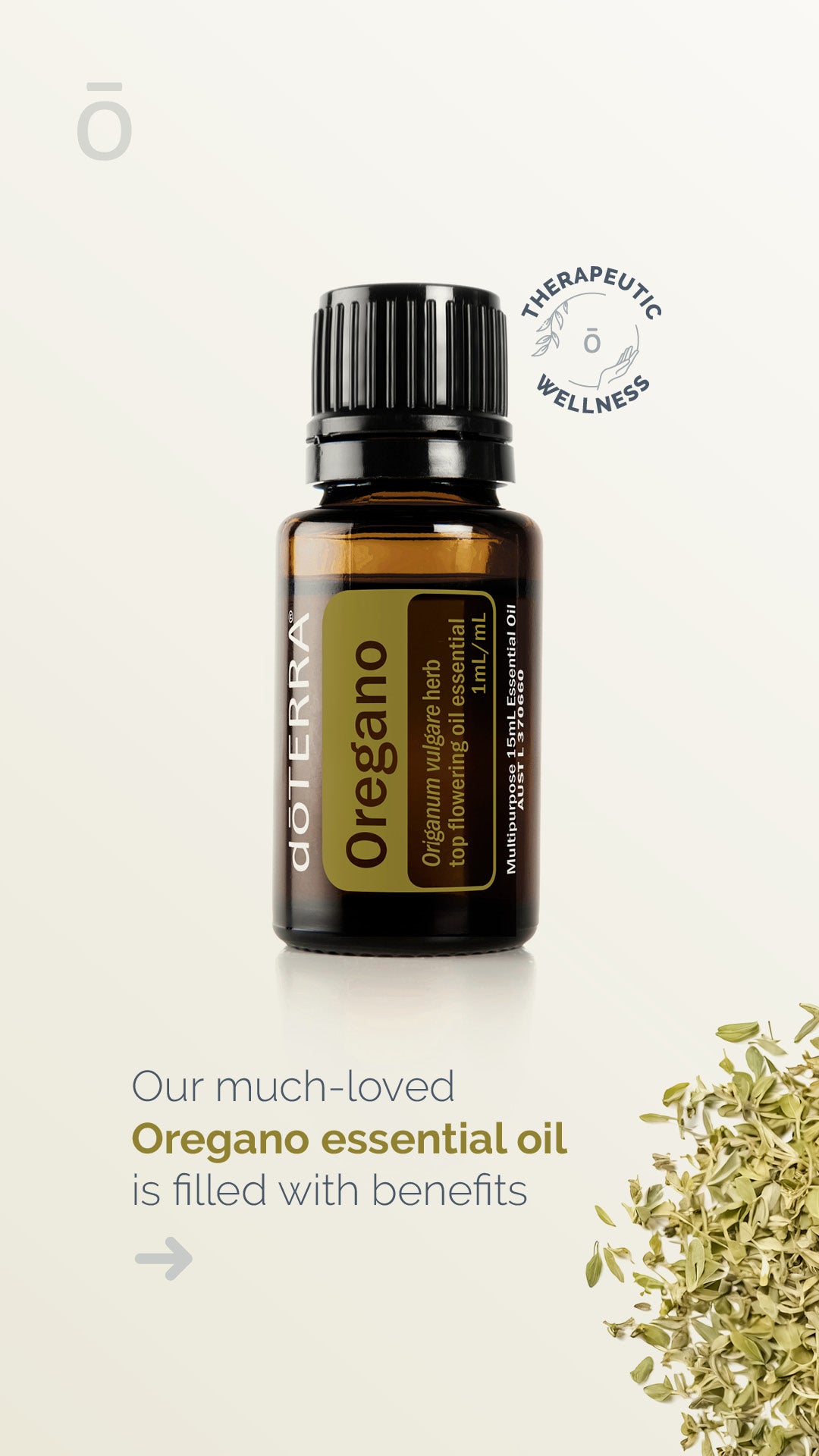Oregano 15mL Essential Oils TGA Social Media AU NZ English Instagram Story 9x16 1