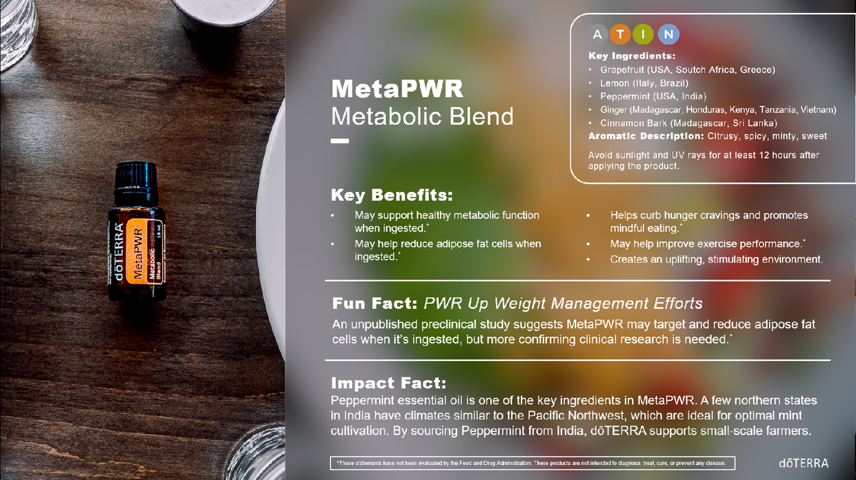 Doterra MetaPWR rendszer